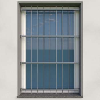Fenstergitter abnehmbar 30x30mm / Höhe 1600 - 2299mm / 4 Gurte